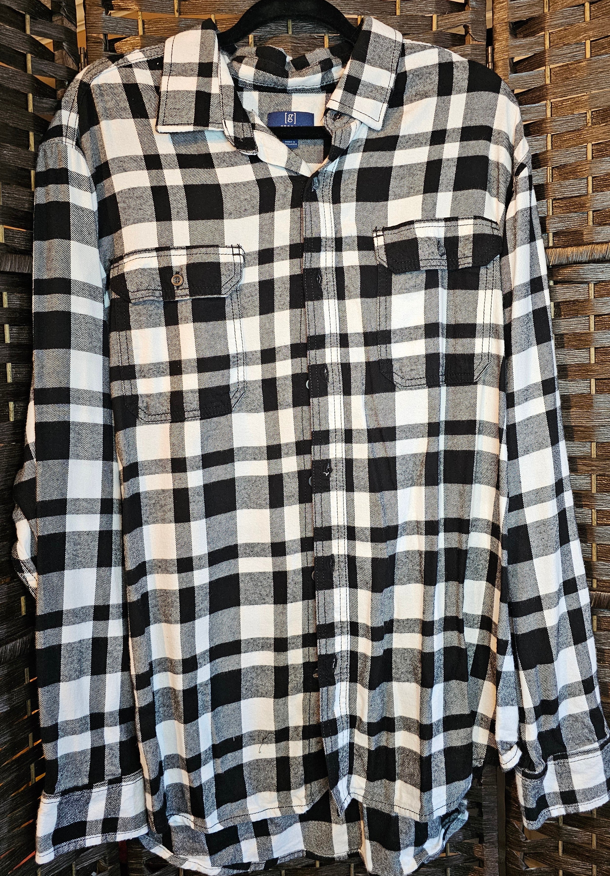 Upcycled Plaid XLarge Mouse Top