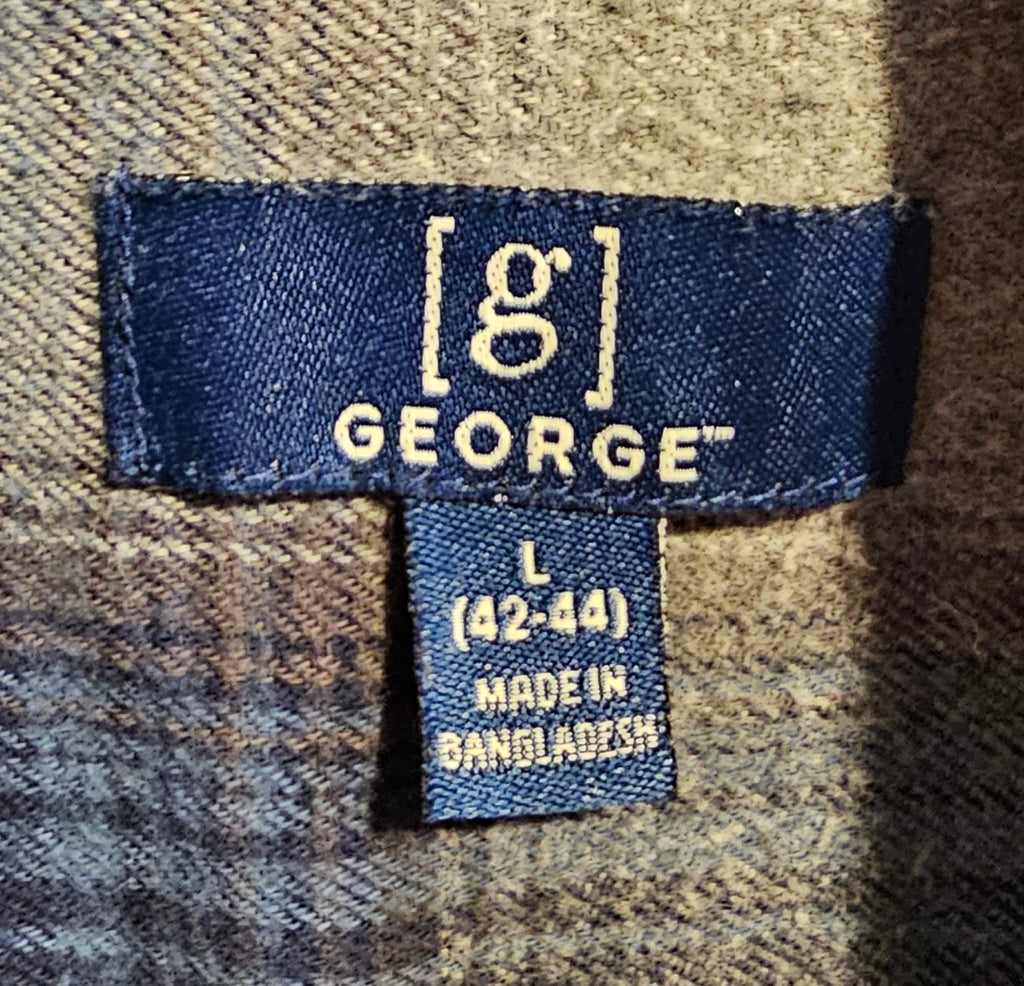 Upcycled Large TS Blue Plaid Top