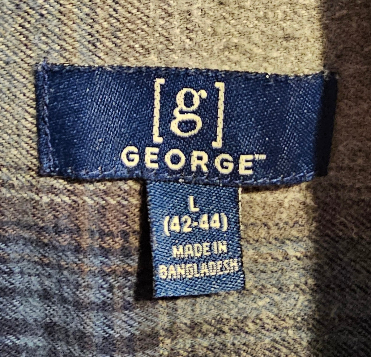Upcycled Large TS Blue Plaid Top
