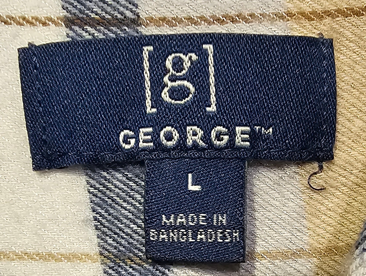 Upcycled Large BITH Beige Plaid Top