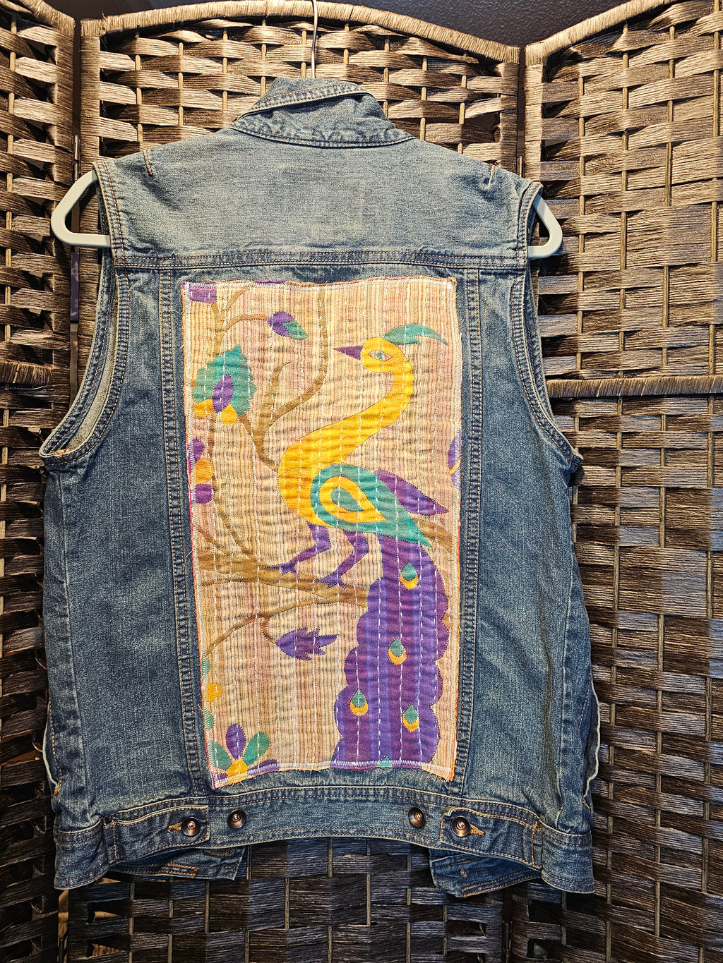 Upcycled Small Peacock Vest