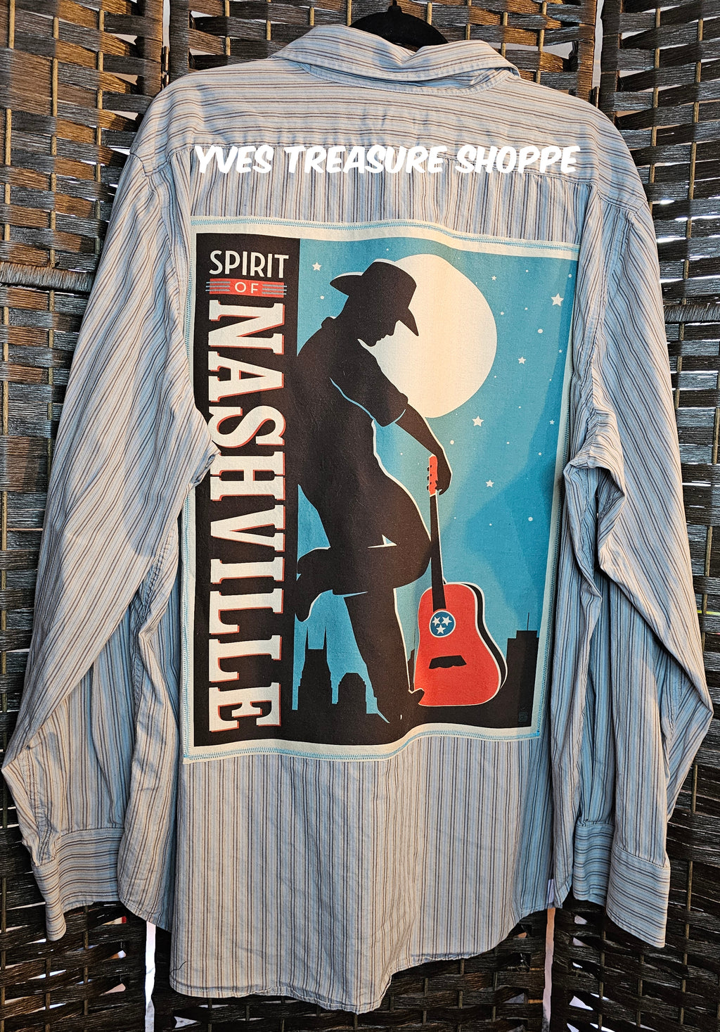 Upcycled Striped XXLarge Spirit of Nashville  Top