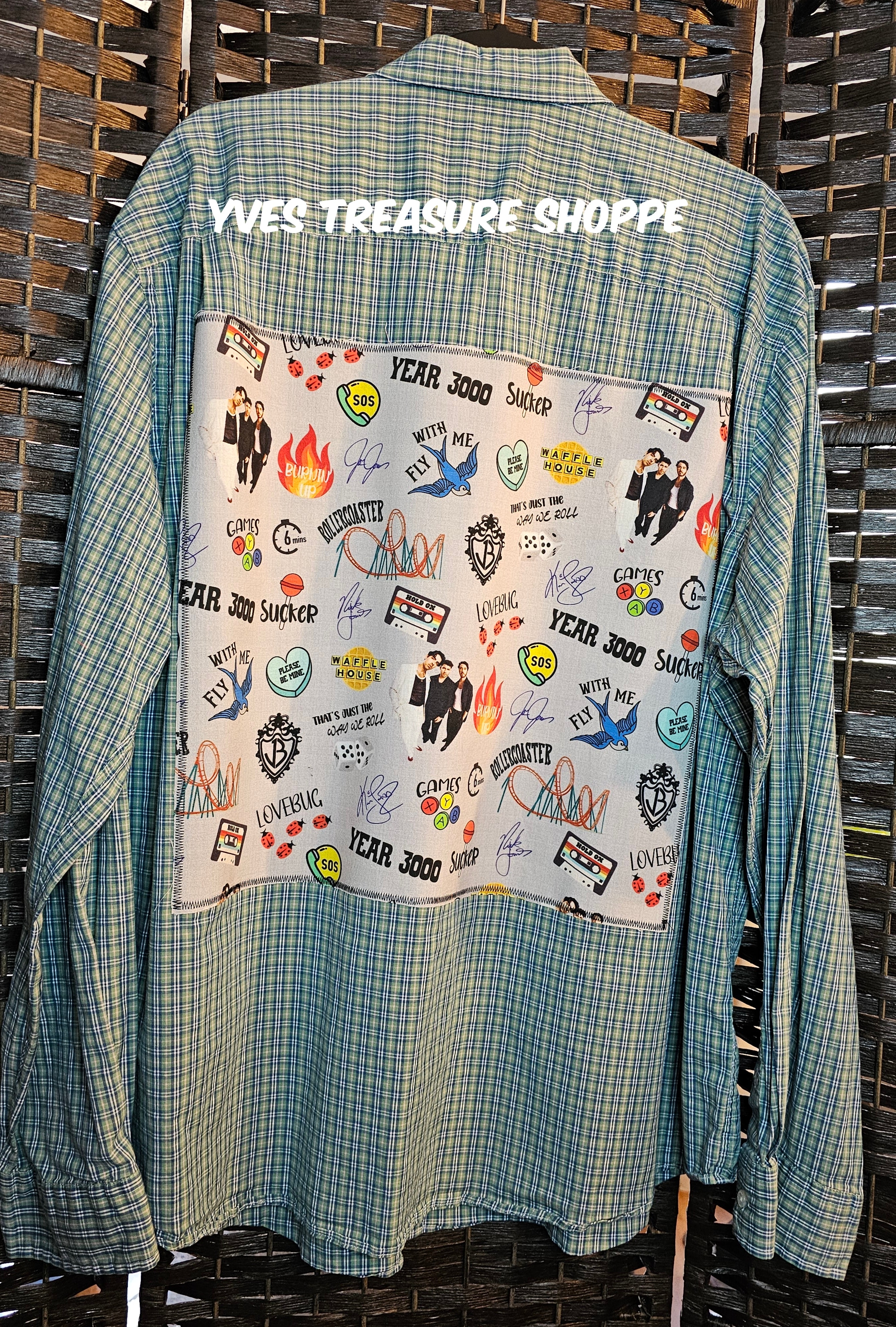 Upcycled Boy Band Jonas Brothers 2X Top
