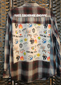 Upcycled Plaid Large Boy Band Jonas Brothers Top