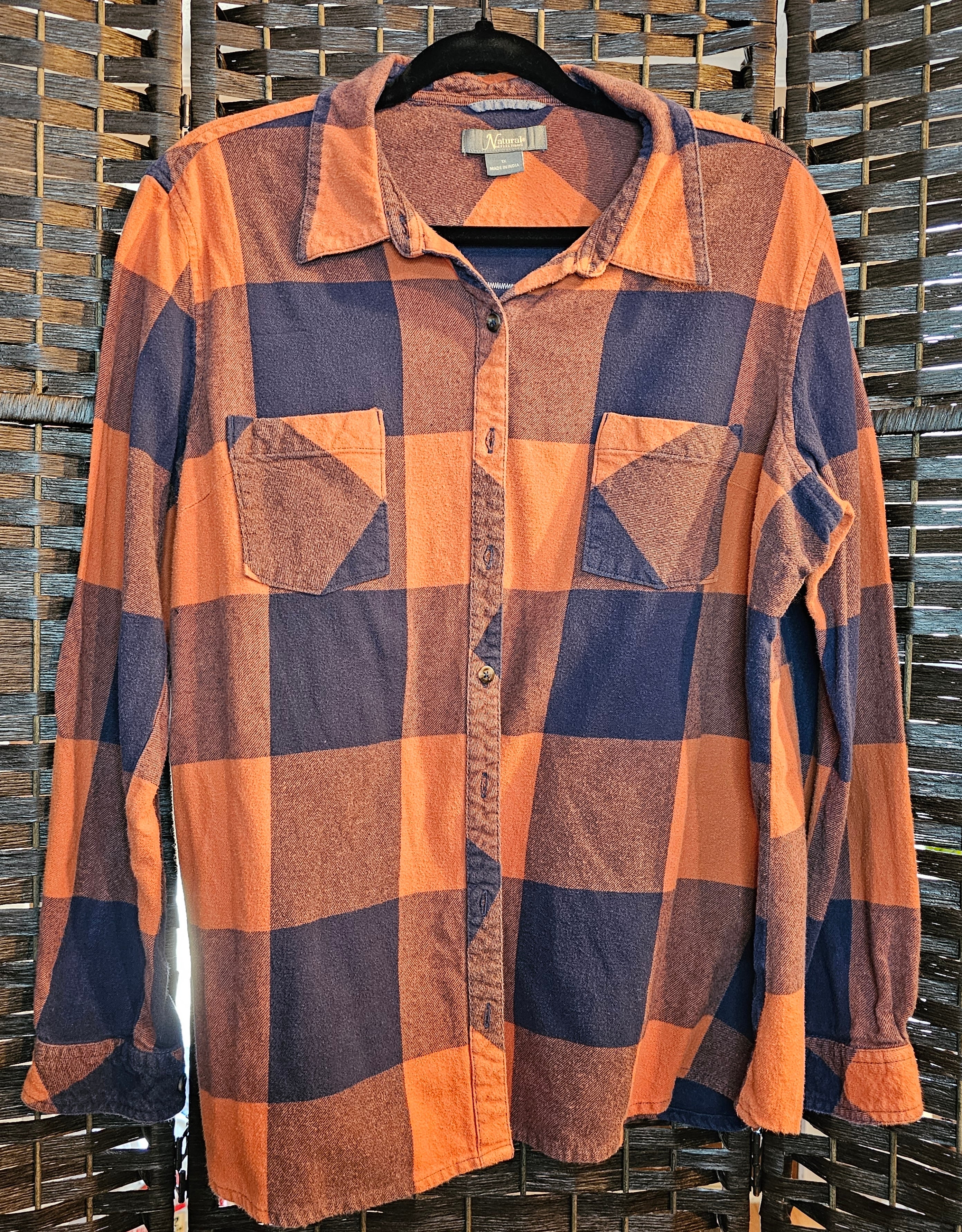 Upcycled Plaid 1X Wllie Nelson top