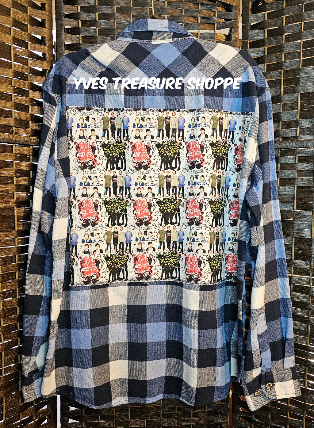 Upcycled Plaid Large 5SOS Top