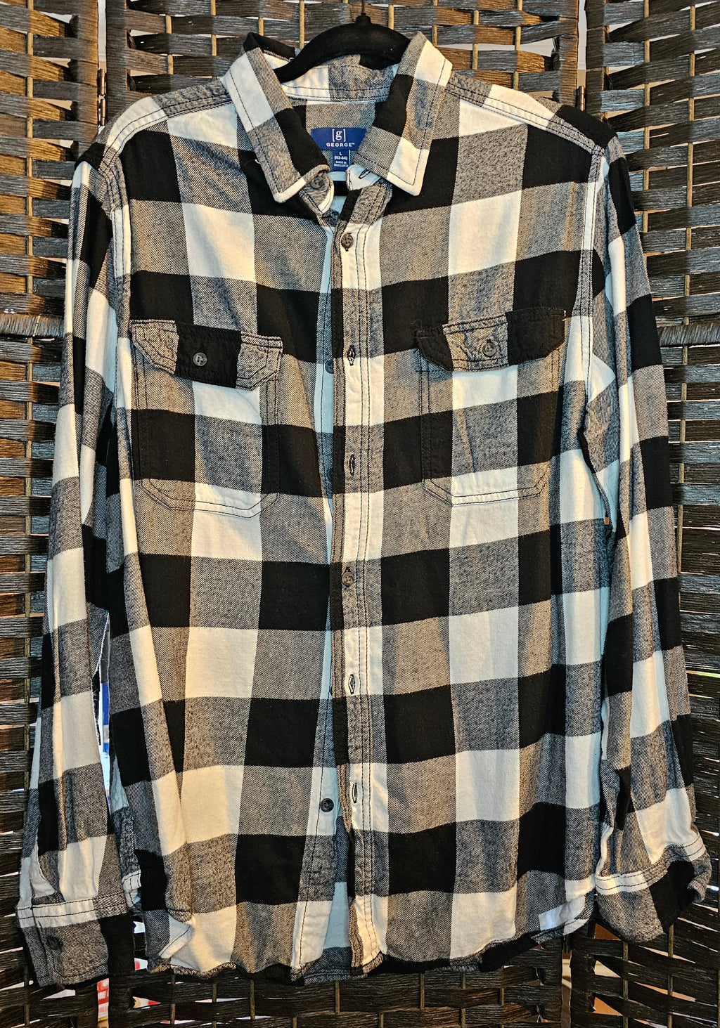 Upcycled Plaid Large Beatles Top