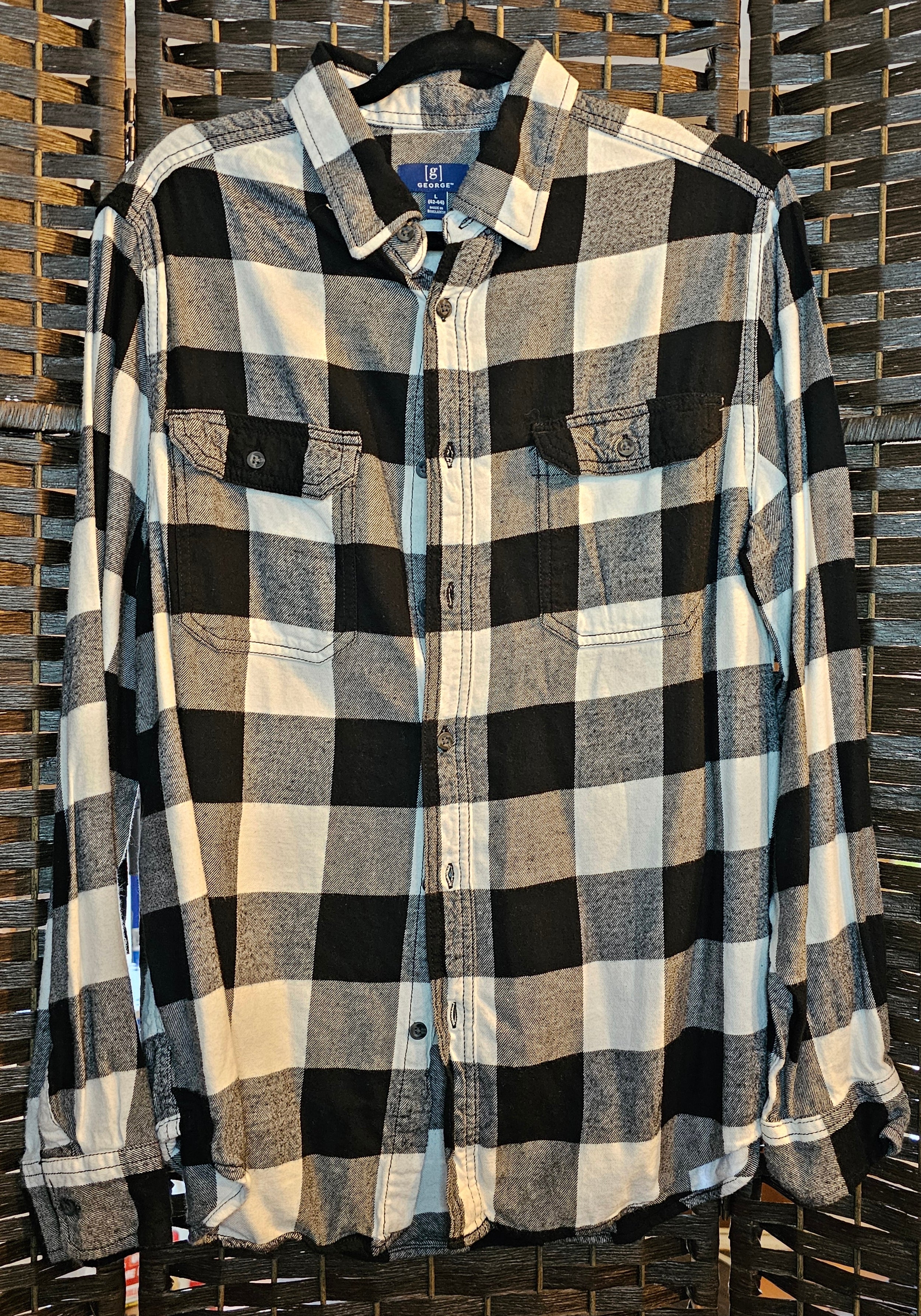 Upcycled Plaid Large Beatles Top
