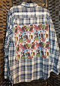 Upcycled Plaid 2xLarge NKOTB top