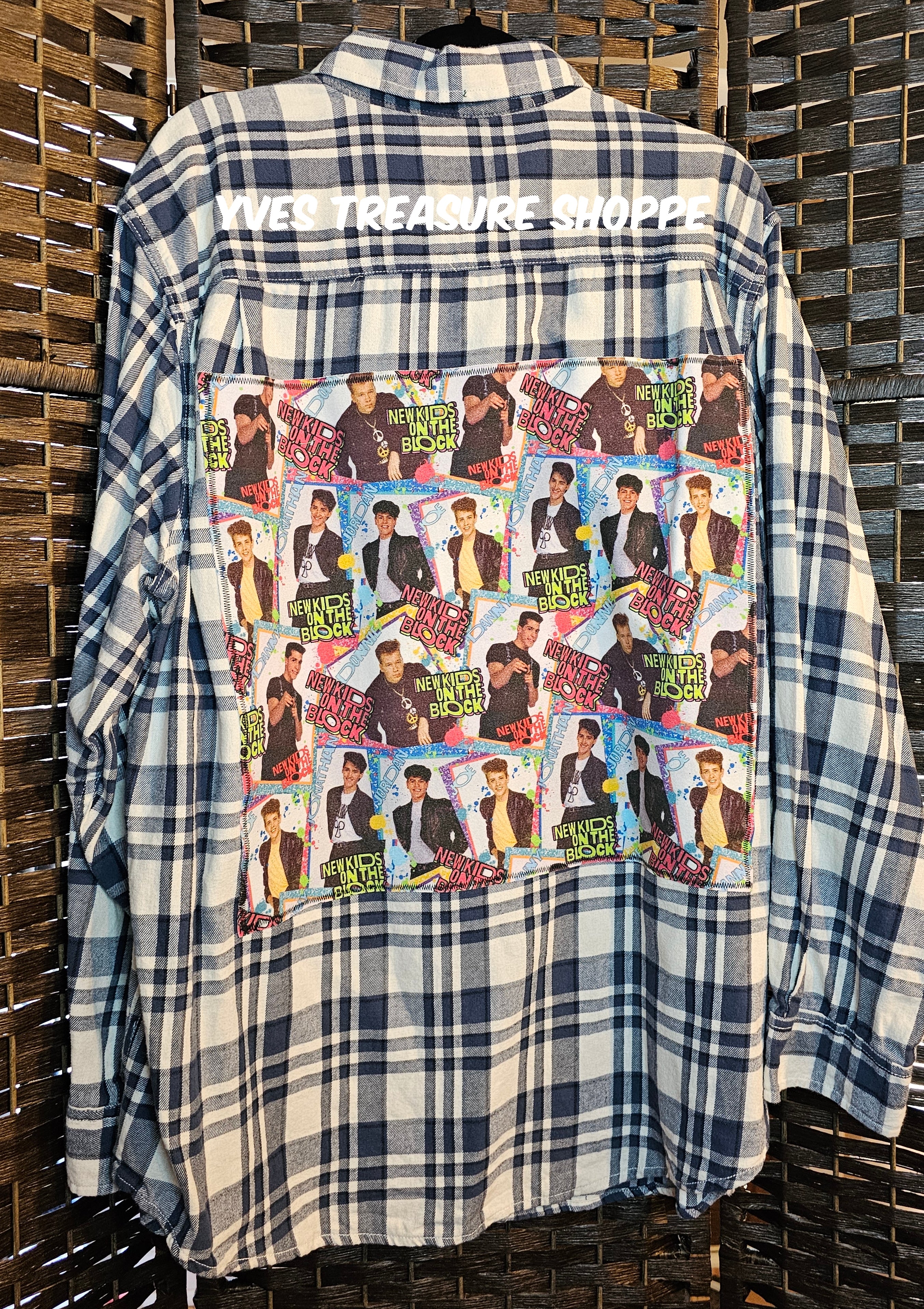Upcycled Plaid 2xLarge NKOTB top