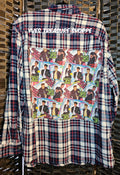 Upcycled Plaid Large NKOTB top