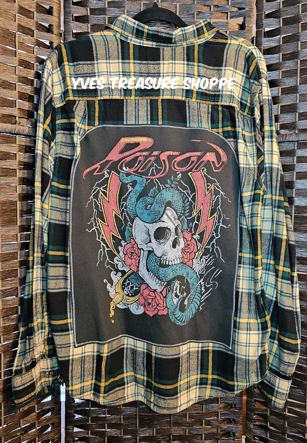 Upcycled Plaid Large Poison Top