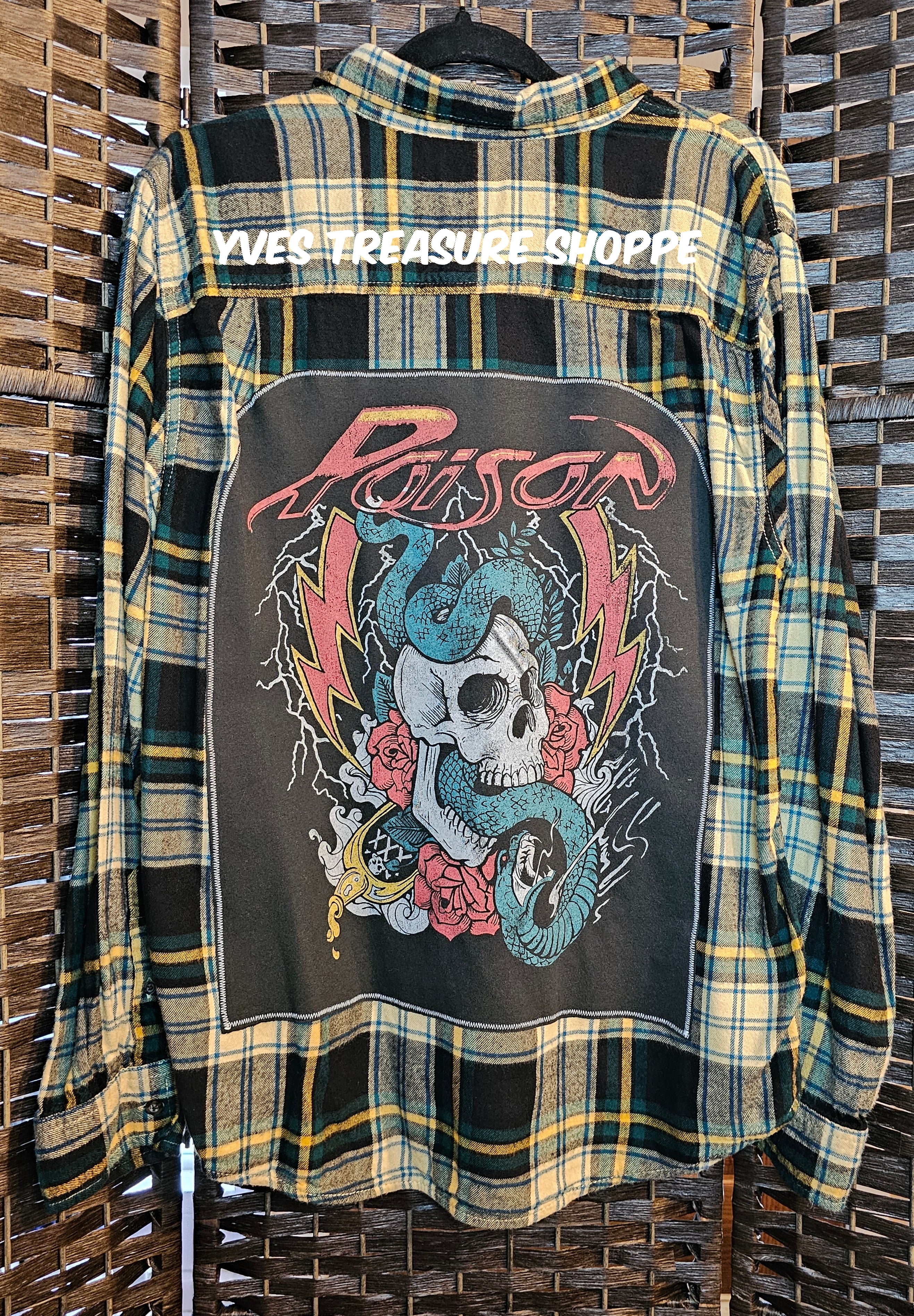 Upcycled Plaid Large Poison Top