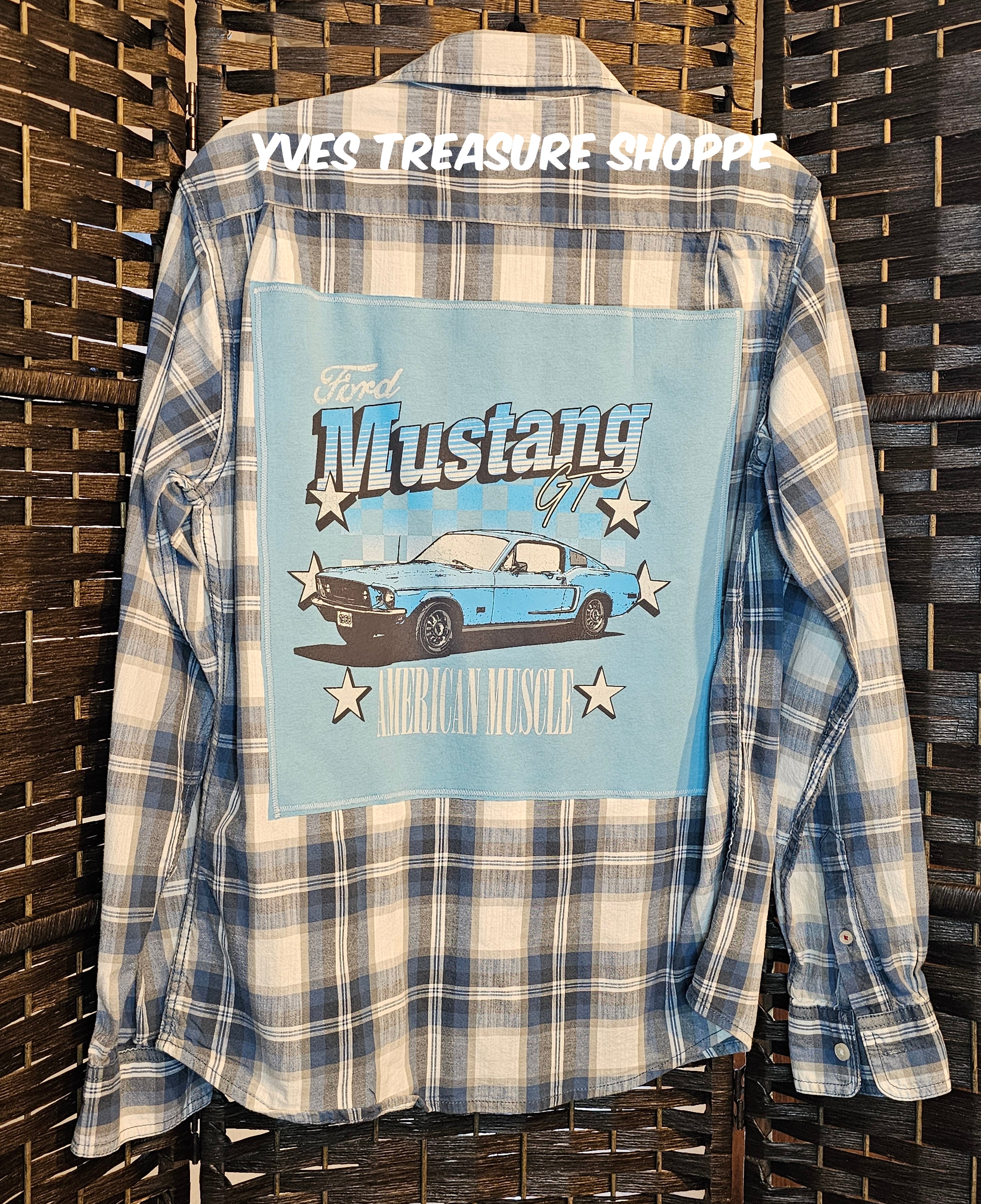 Upcycled Mustang Medium Wrangler Top