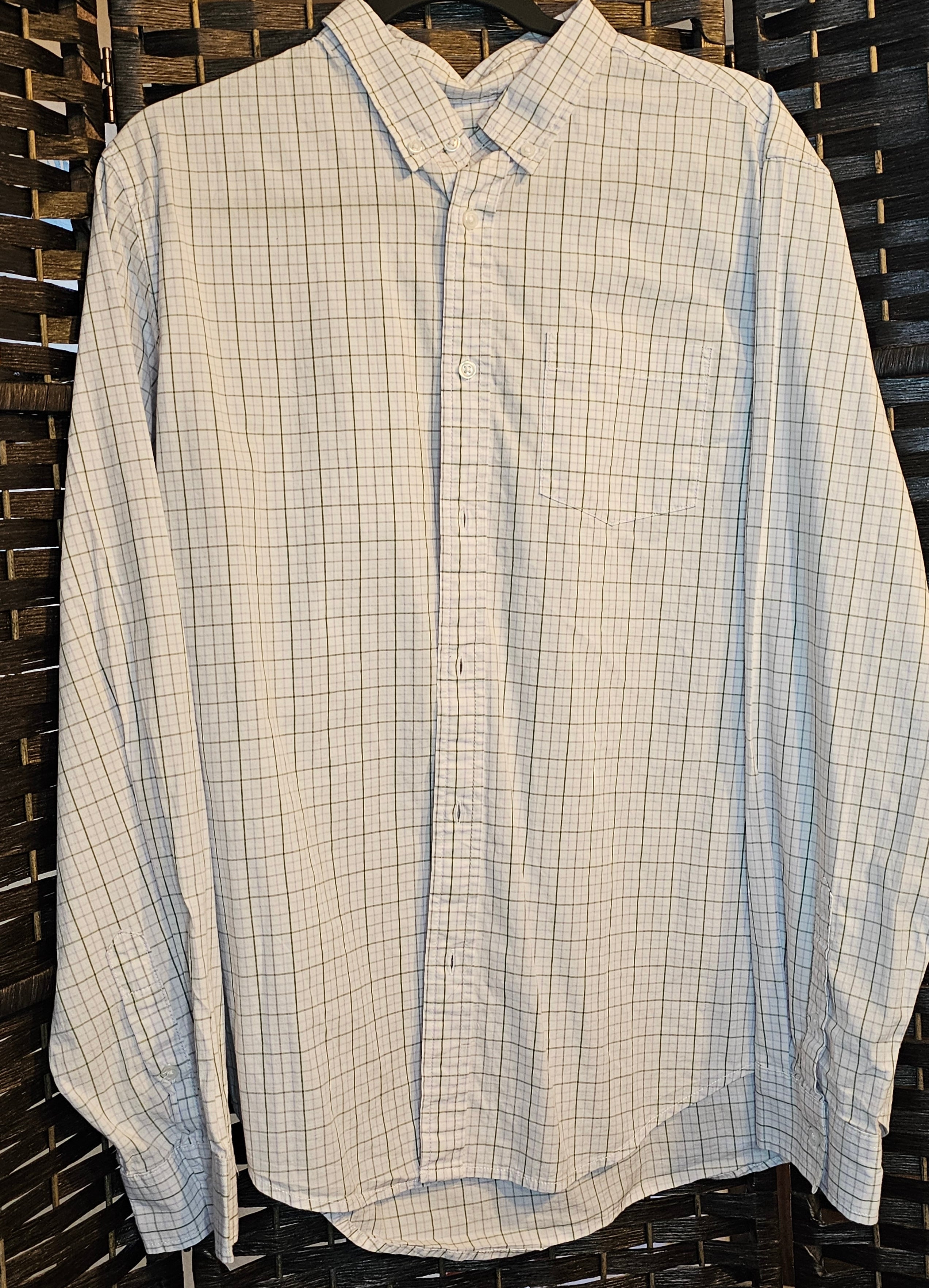 Upcycled Large George Route 66 Plaid Top