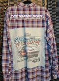 Upcycled XXL Ford Mustand Plaid Top