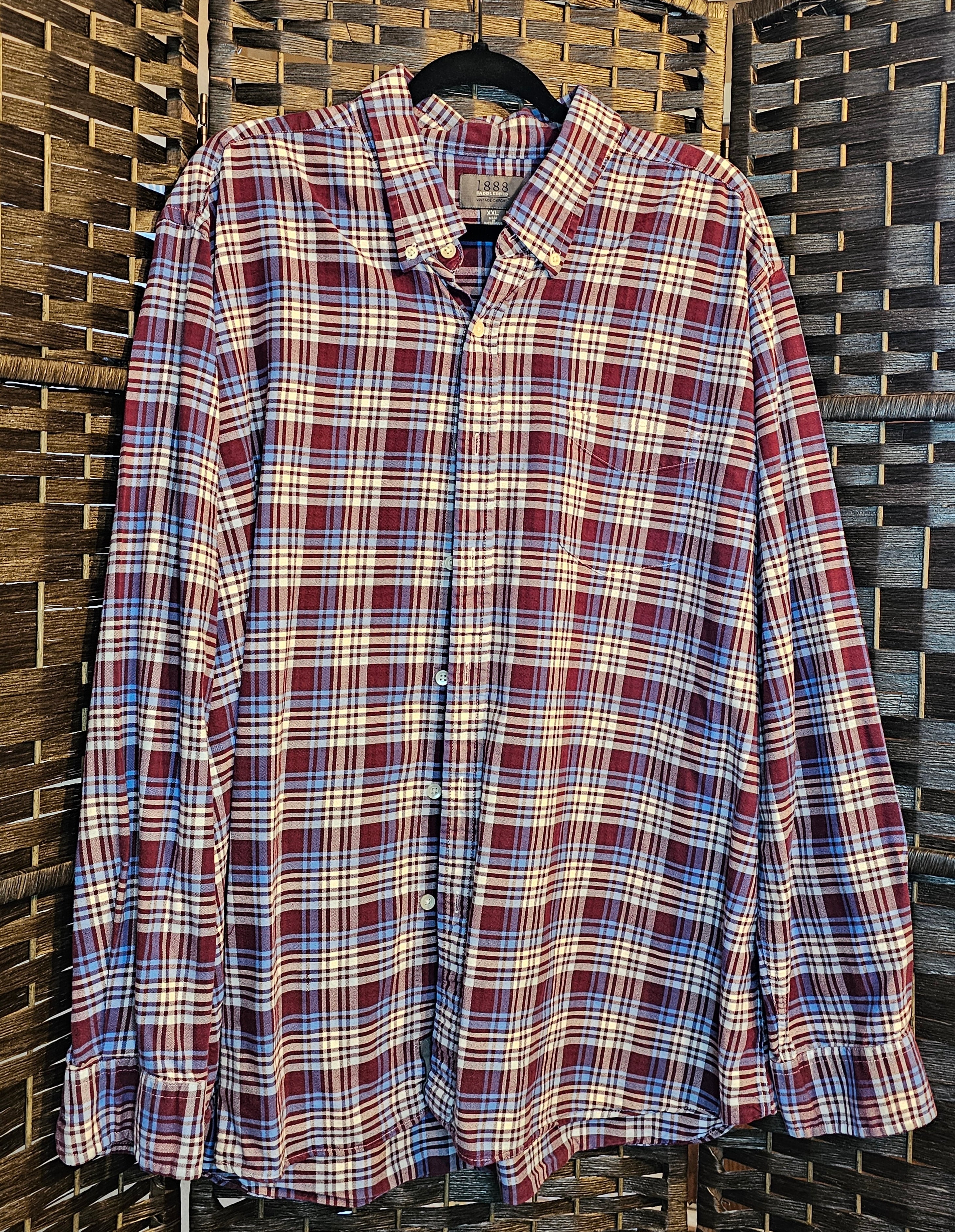 Upcycled XXL Ford Mustand Plaid Top