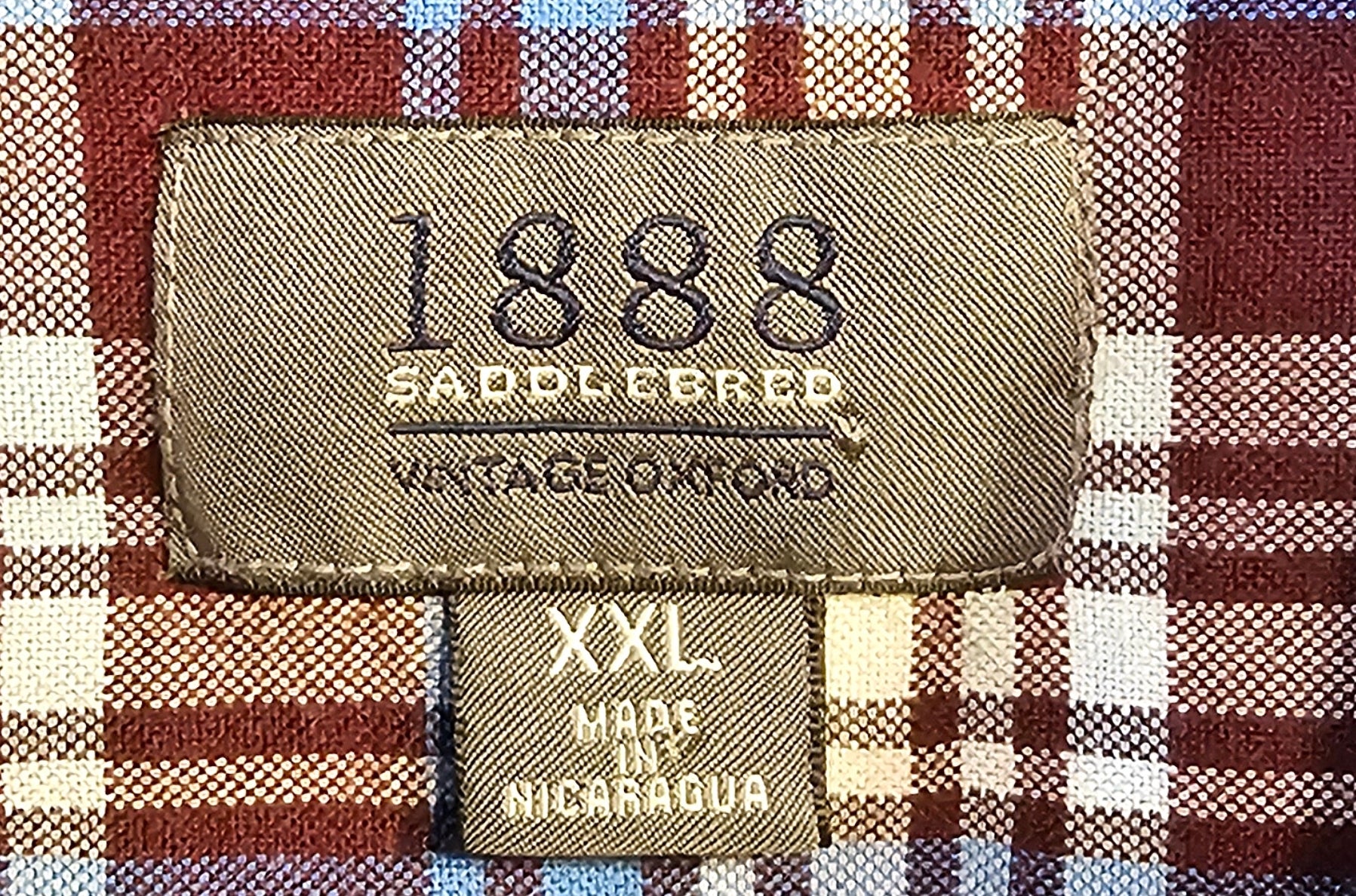 Upcycled XXL Ford Mustand Plaid Top