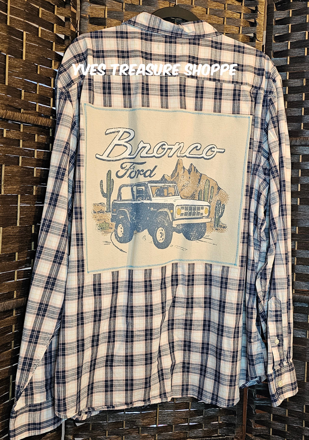Upcycled XXL Ford Bronco Plaid Top