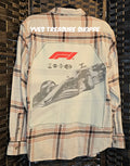 Upcycled Large F1 Racecar Plaid Top