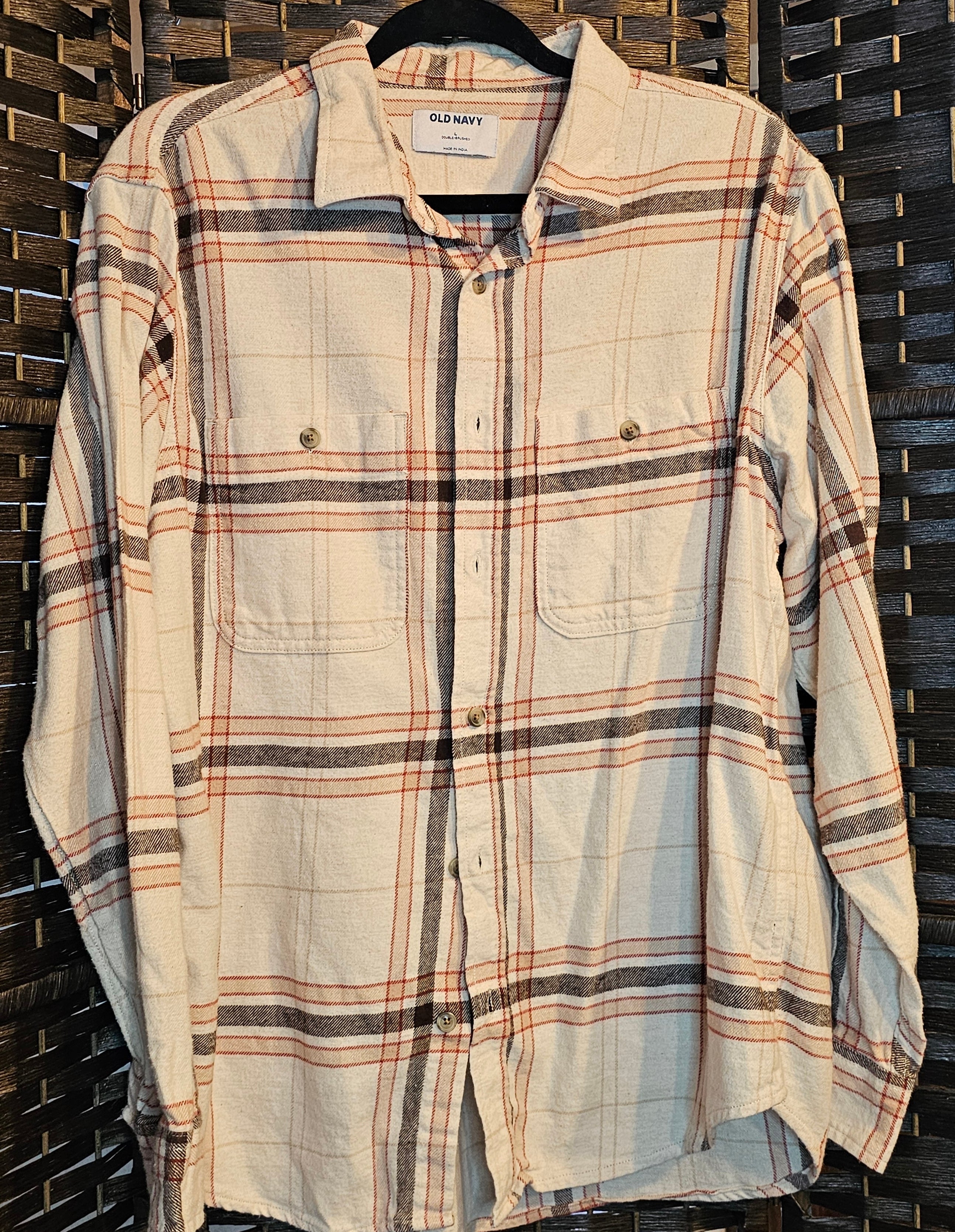 Upcycled Large F1 Racecar Plaid Top
