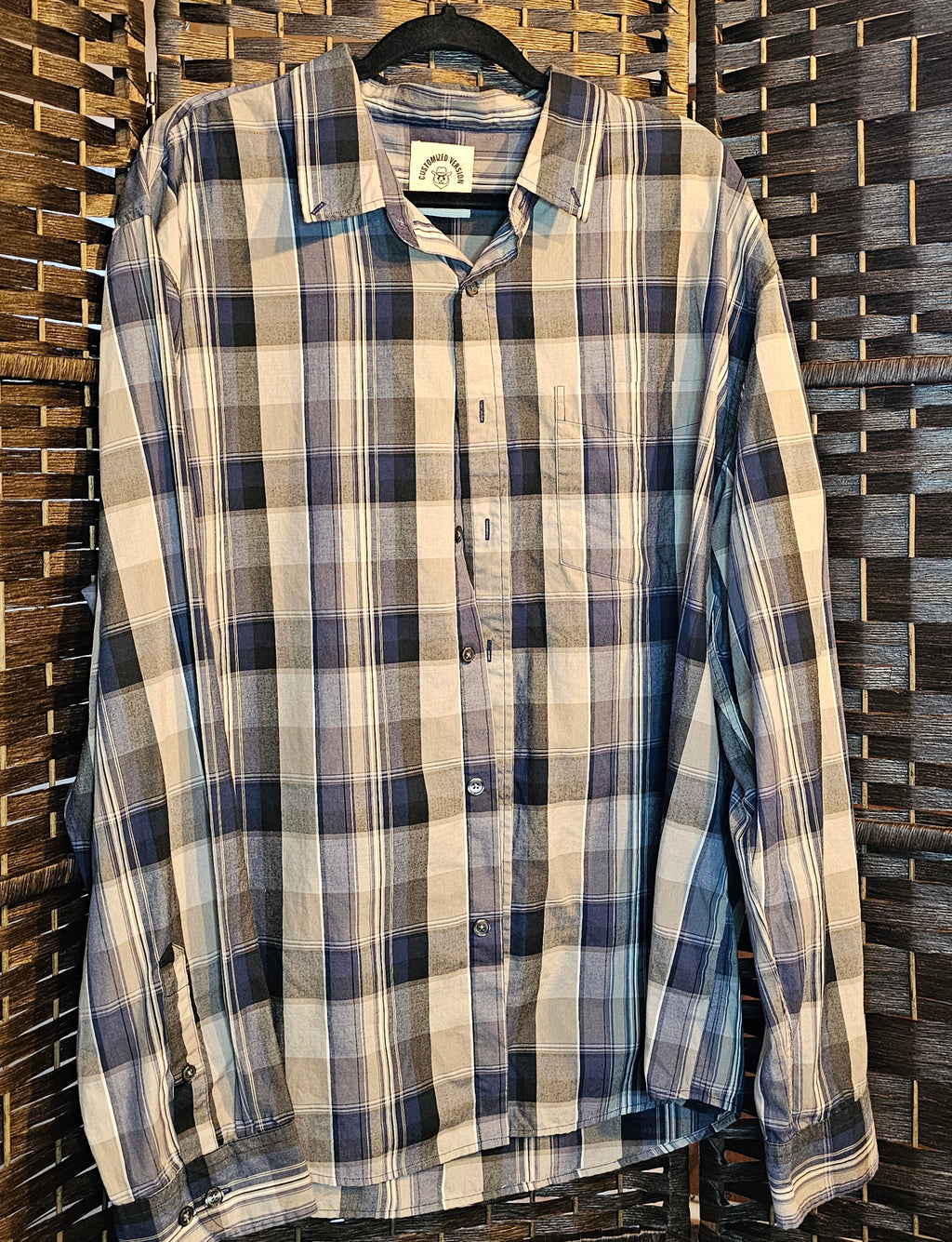 Upcycled XXL Hot Air Balloon Plaid Top