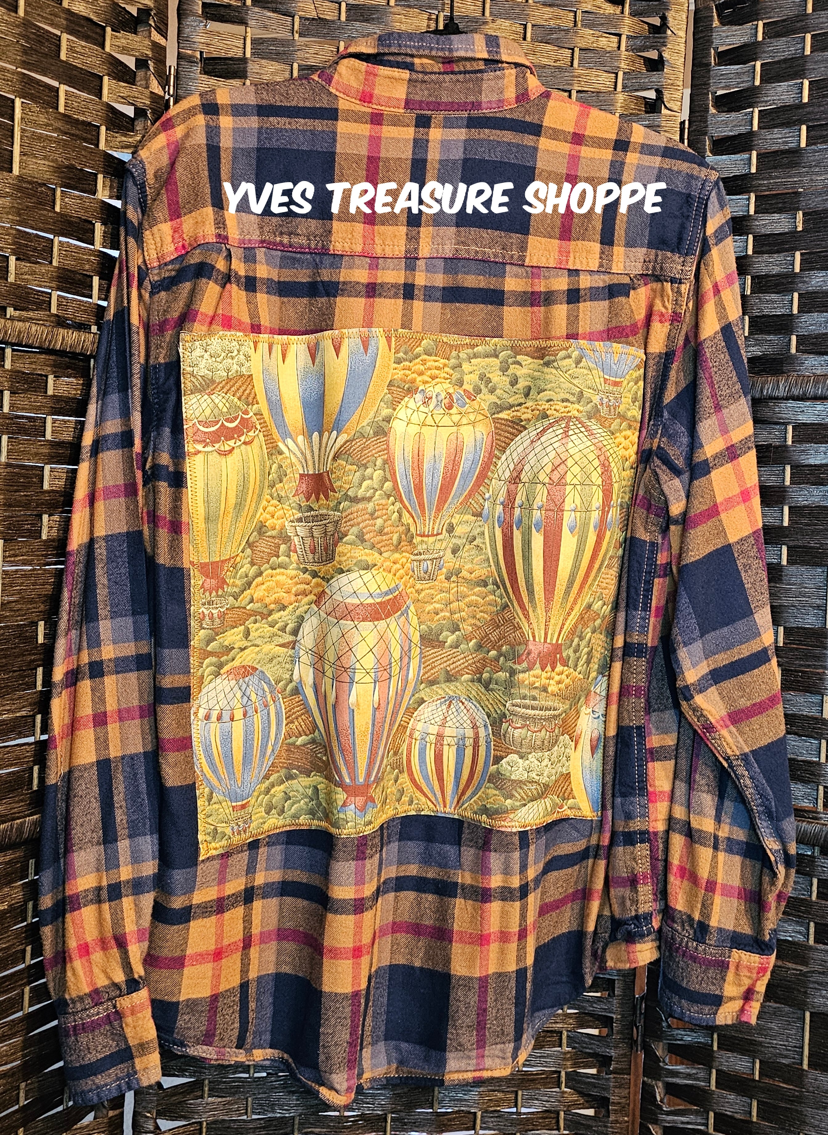 Upcycled Large Vintage Hot Air Balloon Top