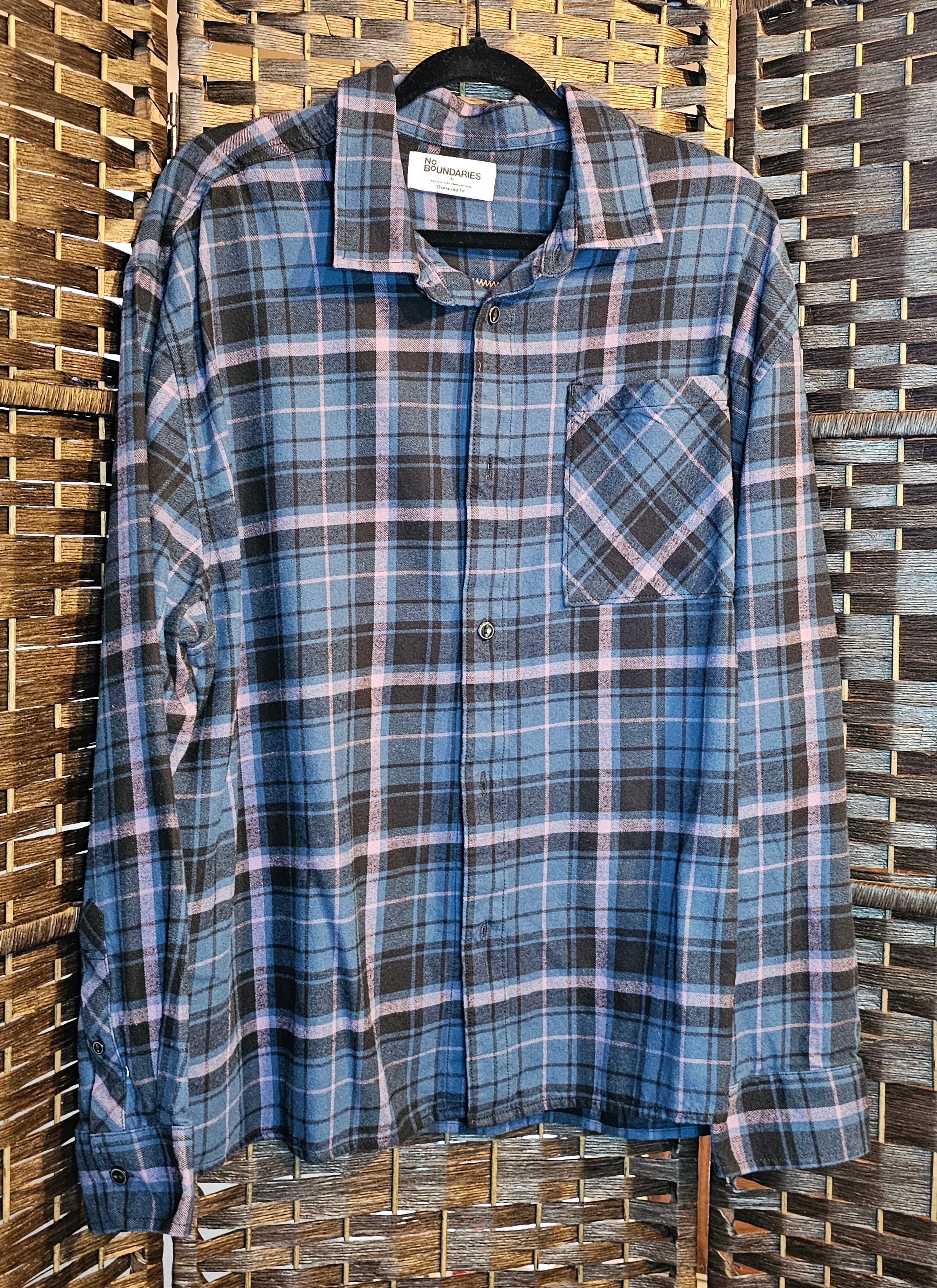 Upcycled XLarge Vintage Hot Air Balloon Plaid Top