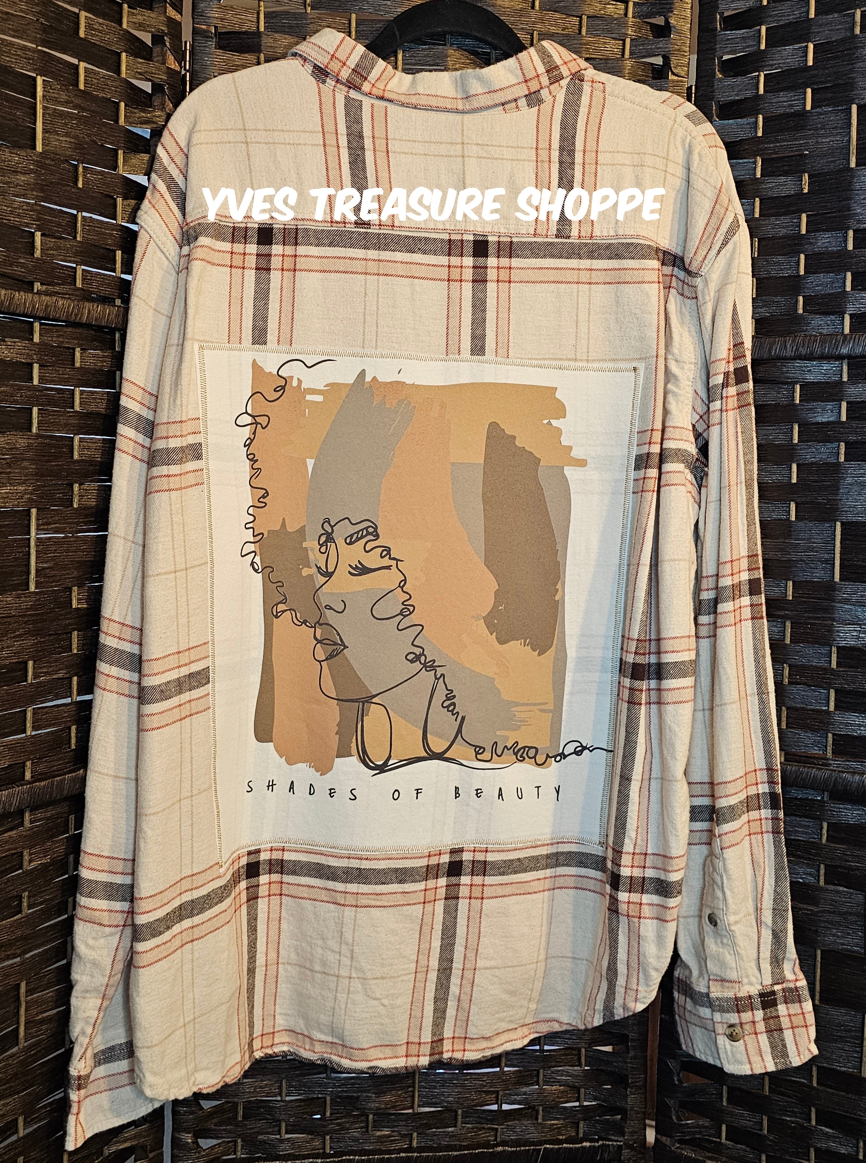 Upcycled Plaid XXLarge Shades of Beauty Top