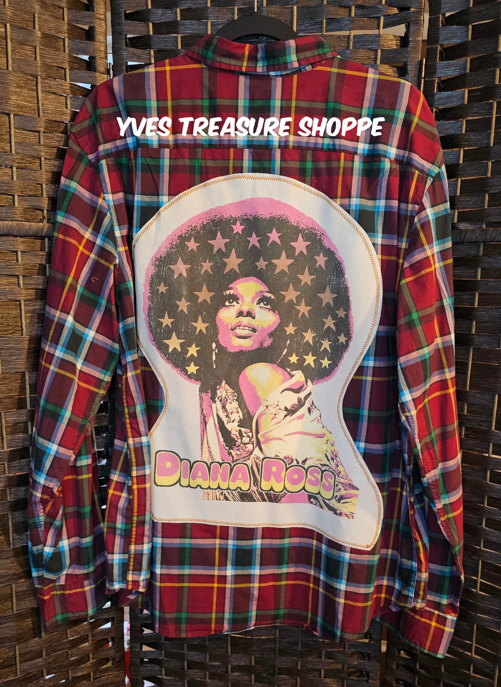 Upcycled Plaid XLarge Diana Ross Top