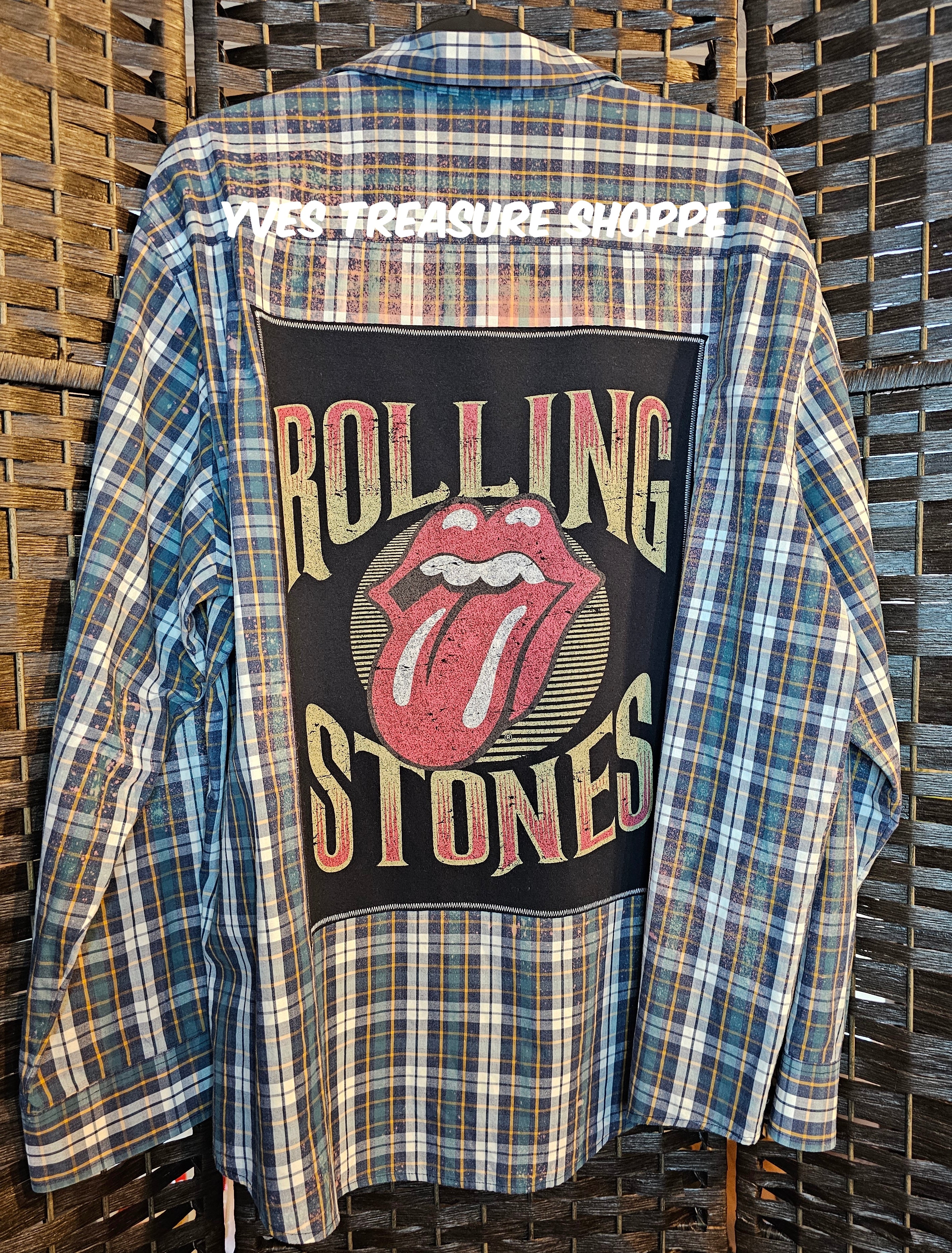 Upcycled XXLarge Rolling Stones Top