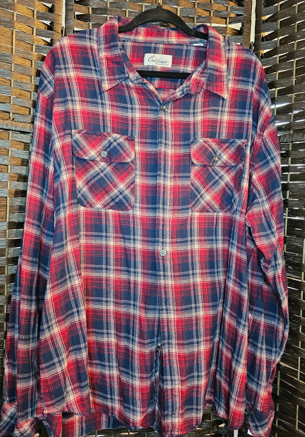 Upcycled Plaid XXLarge KISS Top