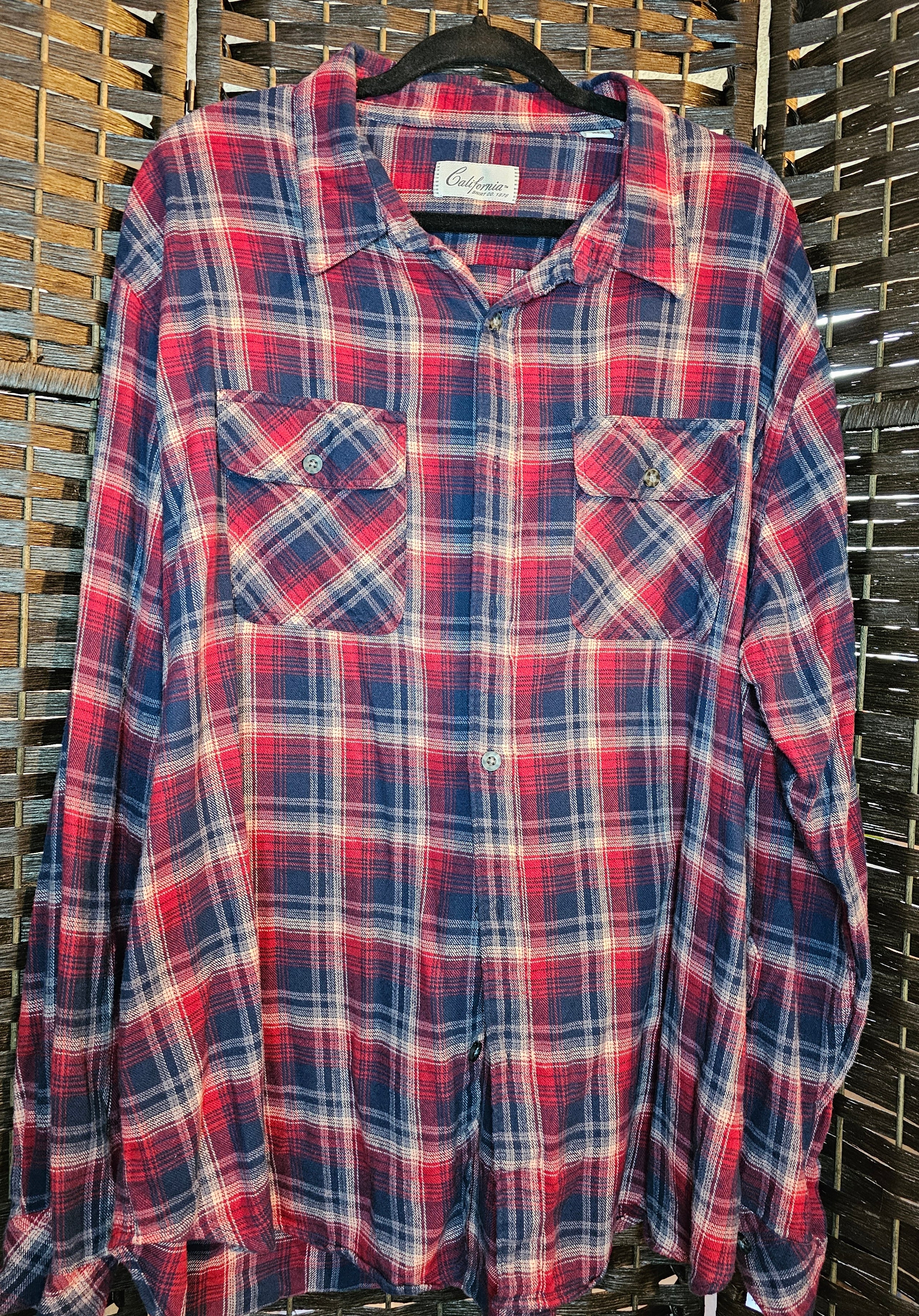 Upcycled Plaid XXLarge KISS Top