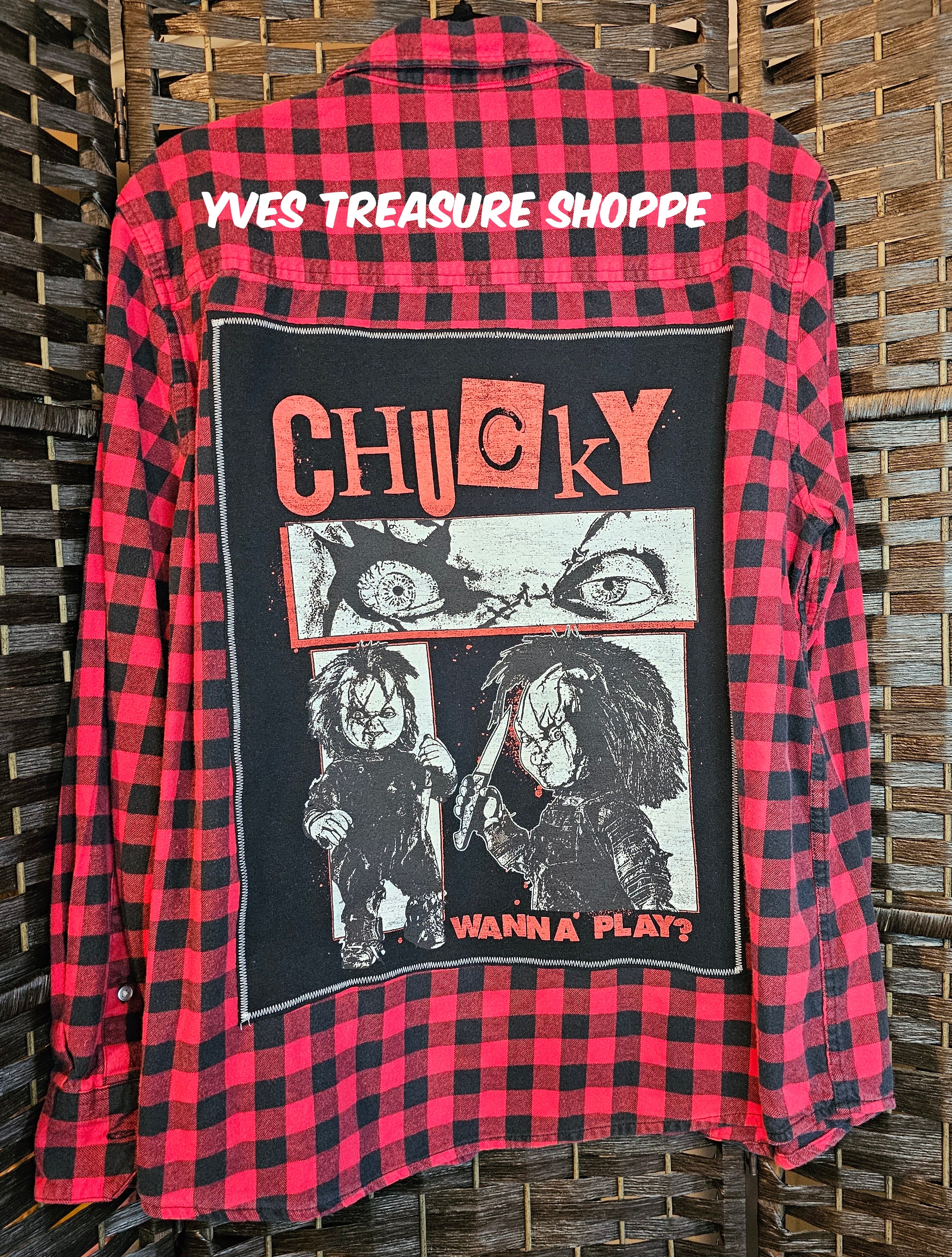 Upcycled Plaid Large Chucky Top