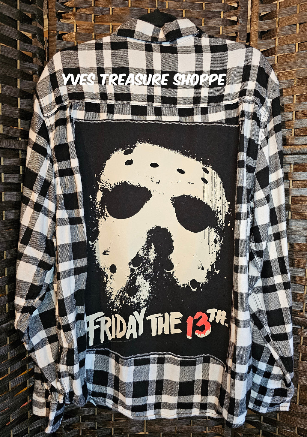 Upcycled Plaid XLarge Friday the 13th Top