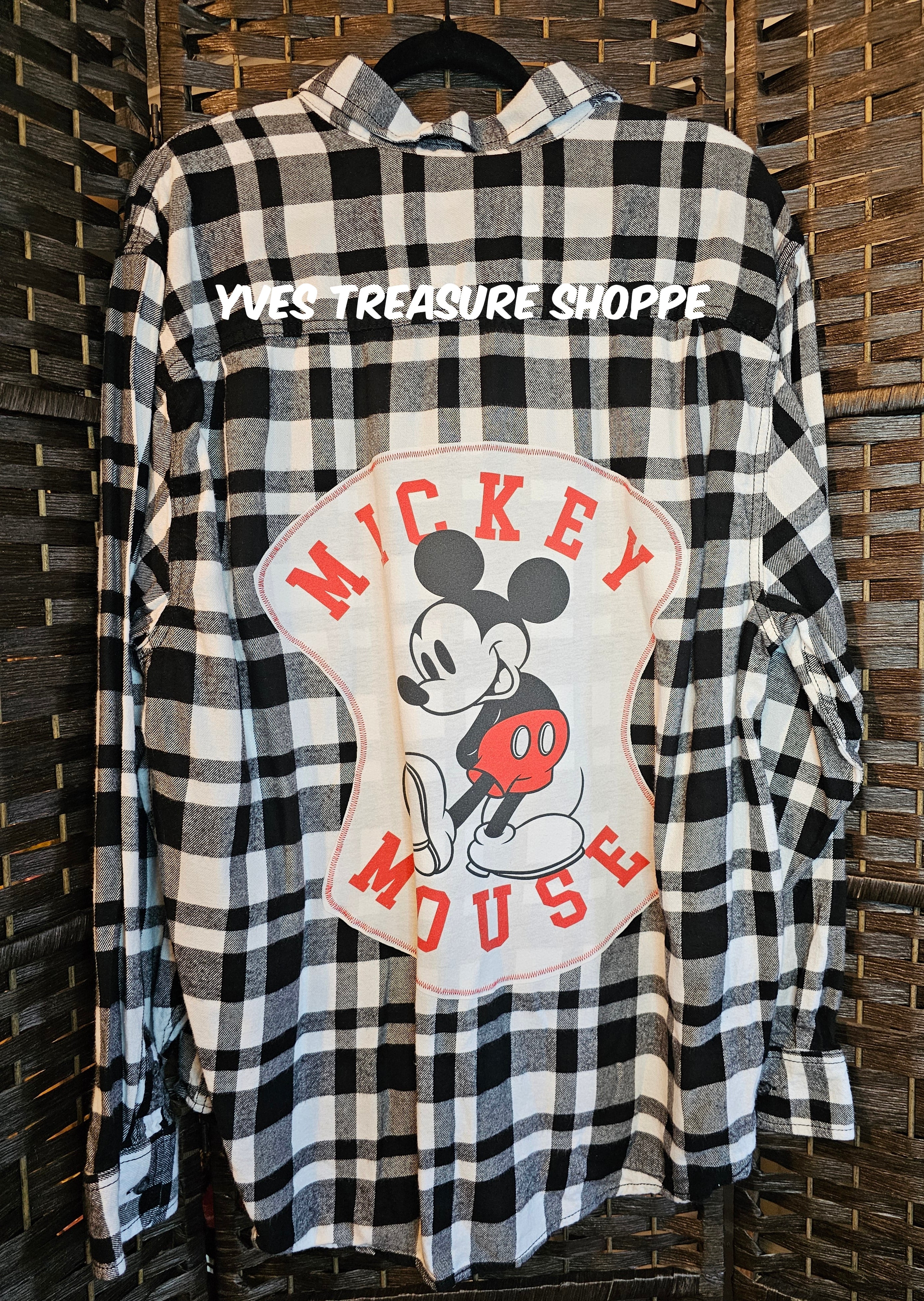 Upcycled Plaid XLarge Mouse Top