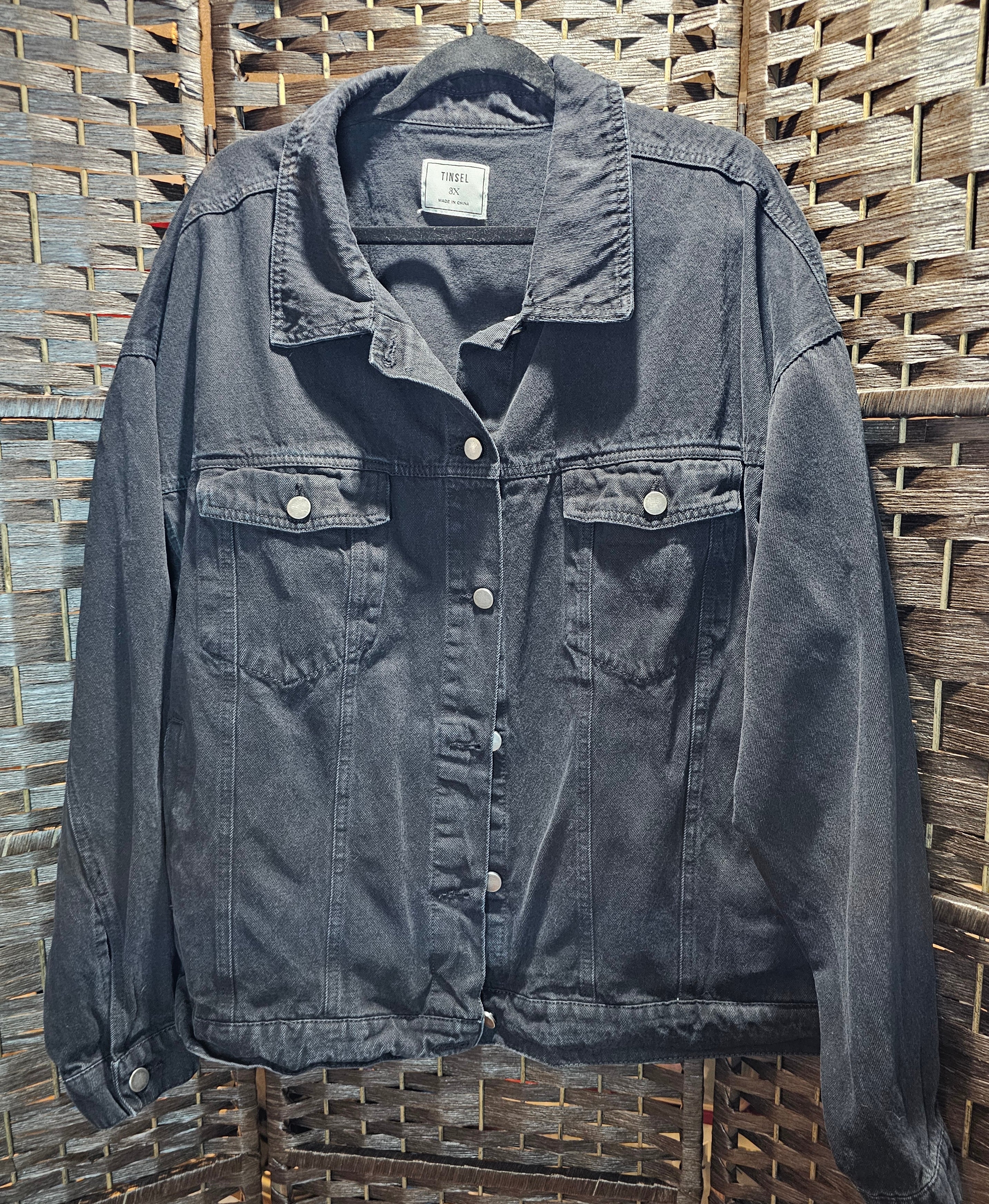 Refashioned Dolly 3X Black Denim Jacket