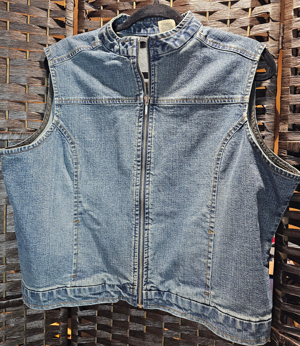 ReFashioned Queen Denim Vest XL