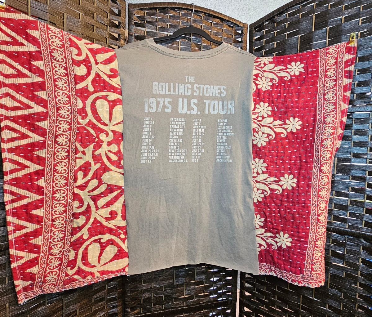 Brown Rolling Stones Poncho