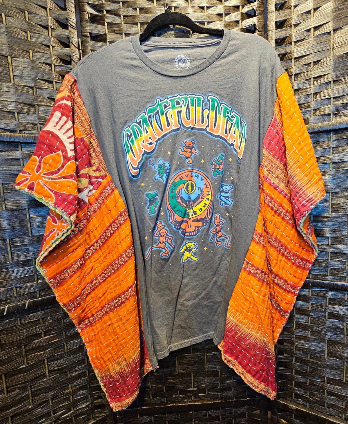 Gray Grateful Dead Poncho