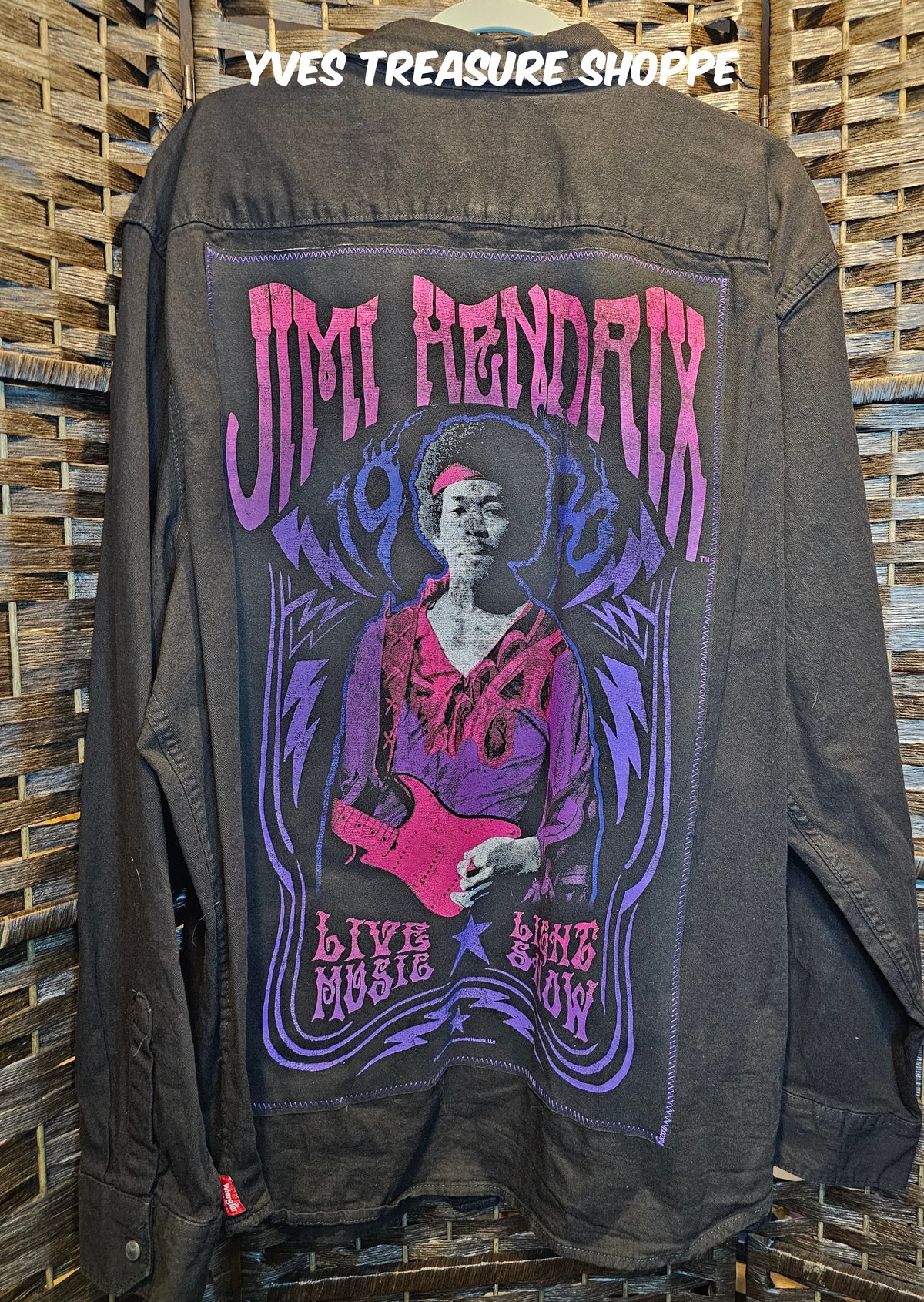 Upcycled Jimi Hendrix Black Top 3XL
