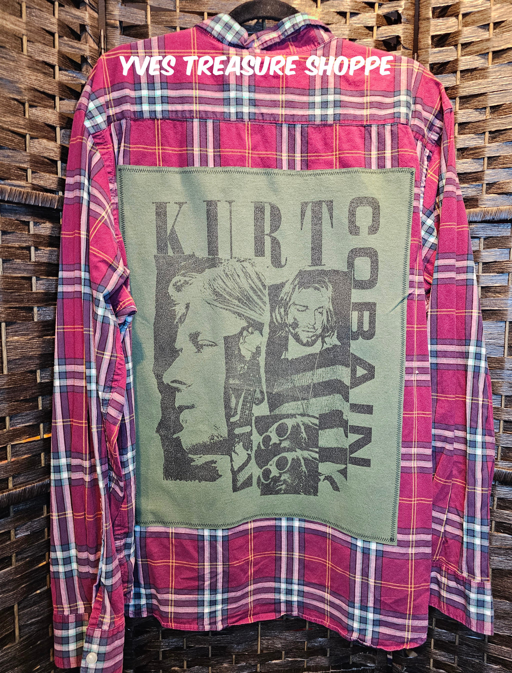 Upcycled Kurt Cobain XXLarge Top