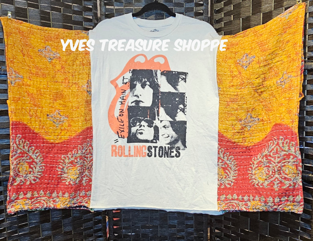Rolling Stones Beige Poncho