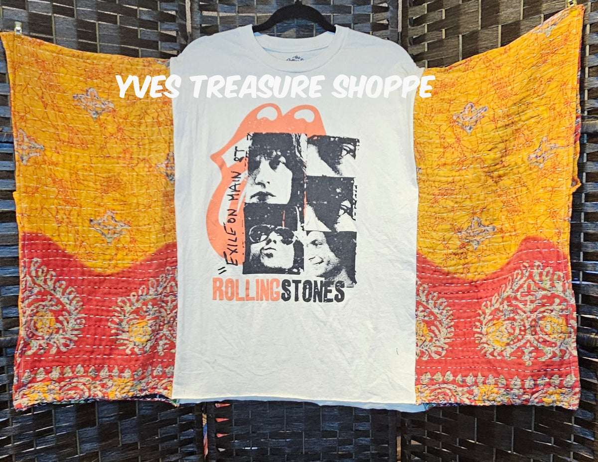 Rolling Stones Beige Poncho