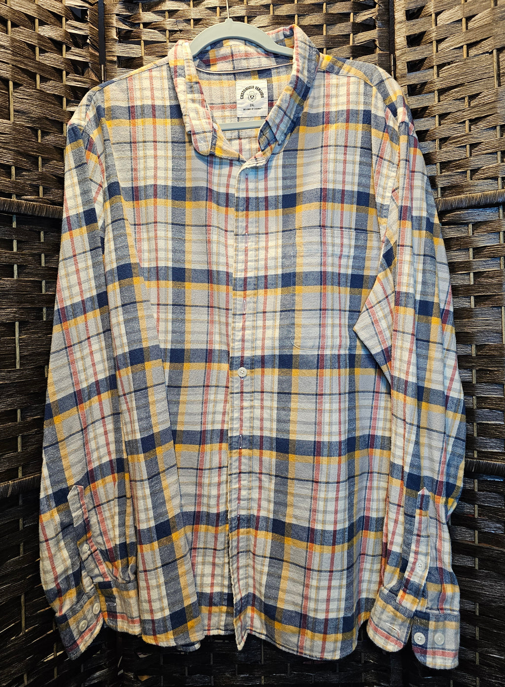 Upcycled 2XLarge TS Plaid Top