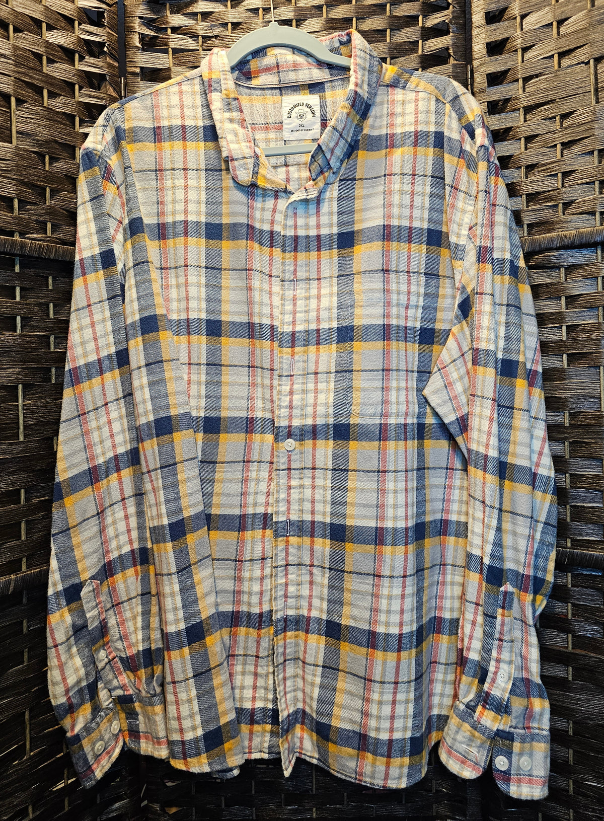 Upcycled 2XLarge TS Plaid Top
