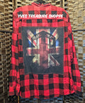 Upcycled Large Plaid Dr. Who Shirt