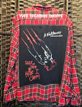 Upcycled XXLarge Plaid Nightmare on Elm Street Shirt