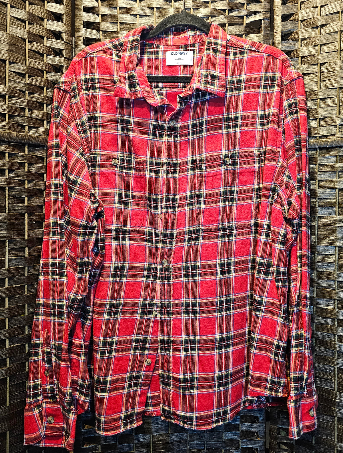Upcycled XXLarge Plaid Nightmare on Elm Street Shirt