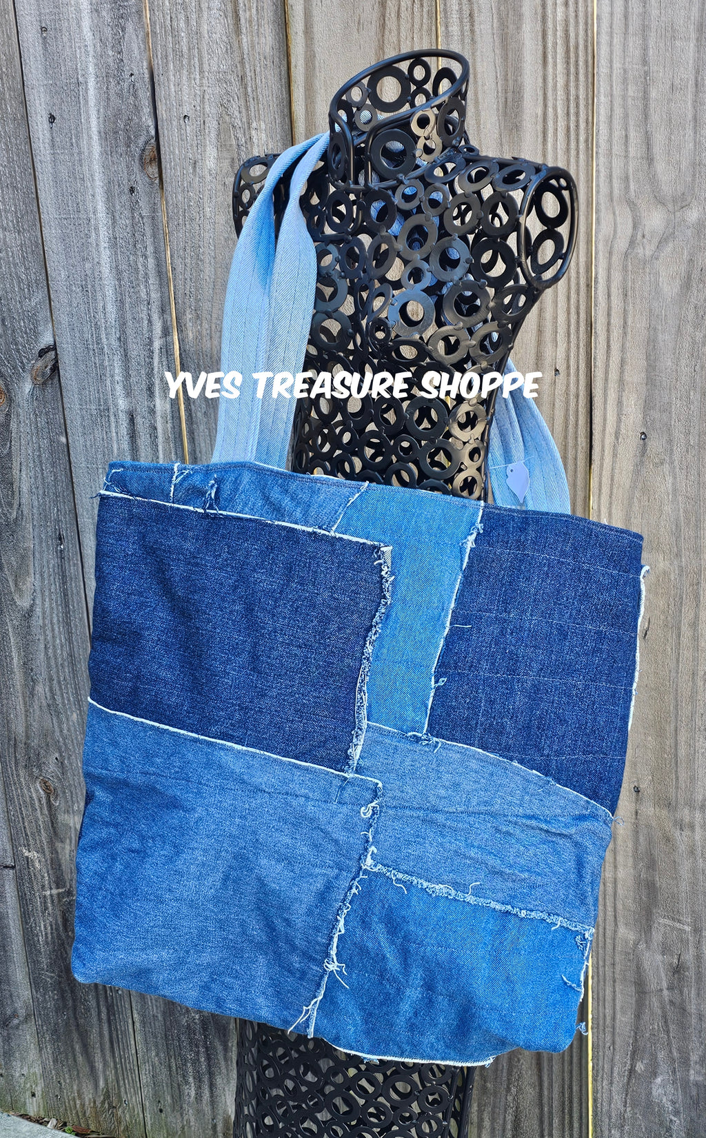 Denim Patchwork Tote #4